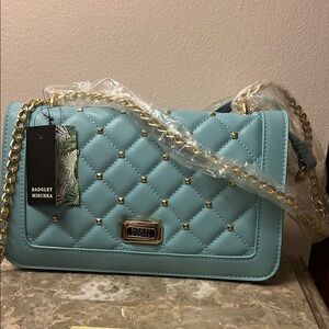 Badgley Mischka Blue Quilted Women's Bag